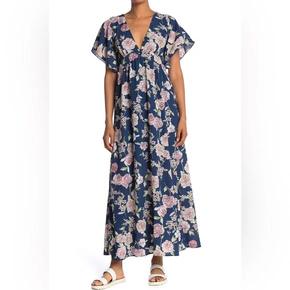 bailey blue maxi dress Bailey Maxi Dress - Floral Dot